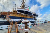 Veleiro Amerigo Vespucci chega a Alexandria