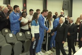 Mattarella agli sportivi: 'Mi sento un intruso tra voi, ma vi ringrazio'