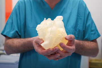 La stampa in 3D del cuore artificiale. Fonte: Uff. St Ospedale Bambino Gesù
