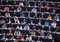 Sessione di voto al Parlamento europeo di Strasburgo (ANSA)