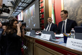 John Elkann durante audiência no Parlamento italiano