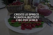 Cresce lo spreco a tavola: buttato cibo per 14 miliardi