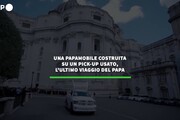 Una papamobile costruita su un pick-up usato per l'ultimo viaggio di Francesco