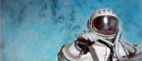 Il cosmonauta Alexej Leonov nella prima passeggiata spaziale (fonte: Roscosmos)