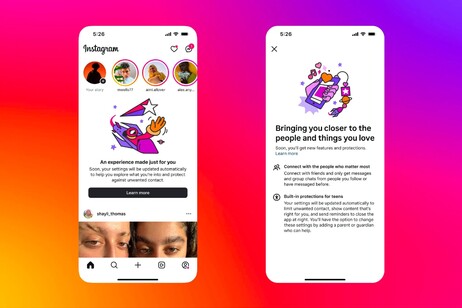 Instagram, in Italia gli account per teenager, limiti automatici