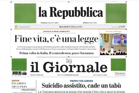 titoli quotidiani fine vita