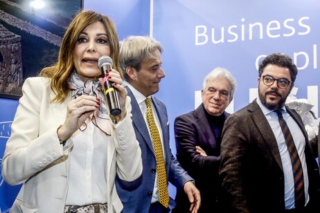 La ministra del Turismo Daniela Santanchè alla Bit di Milano