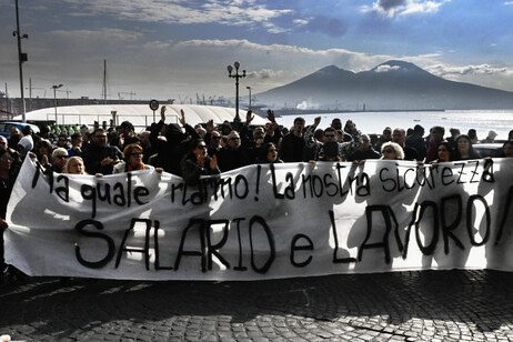 Una manifestazione per il lavoro
