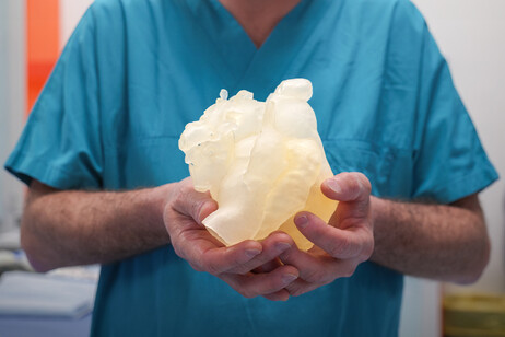 La stampa in 3D del cuore artificiale. Fonte: Uff. St Ospedale Bambino Gesù