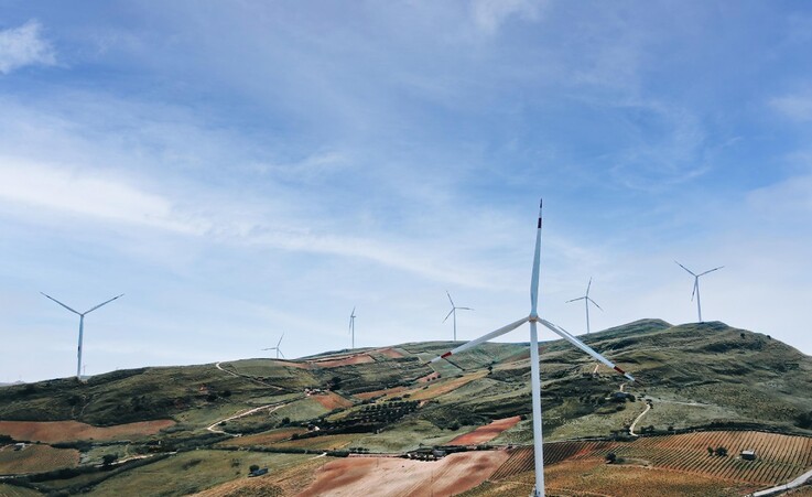 La centrale eolica di Alcamo in Sicilia © ANSA