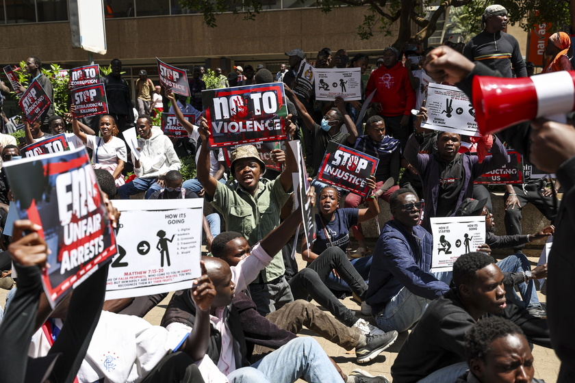 People protests against abductions in Kenya