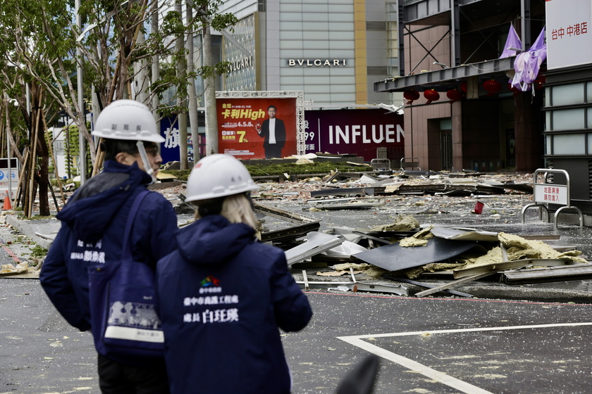 Suspected gas explosion kills at least four at a department store in central Taiwan