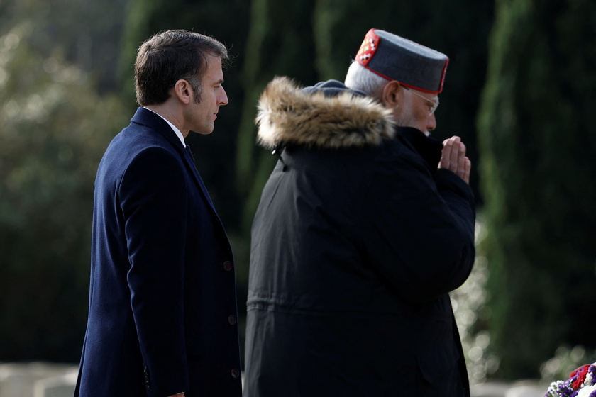 French President Macron receives Indian Prime Minister Modi in Marseille