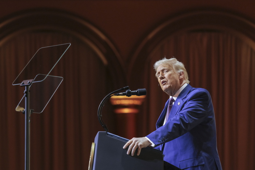 US President Donald J. Trump Addresses Republican Governors Association Meeting in Washington DC 