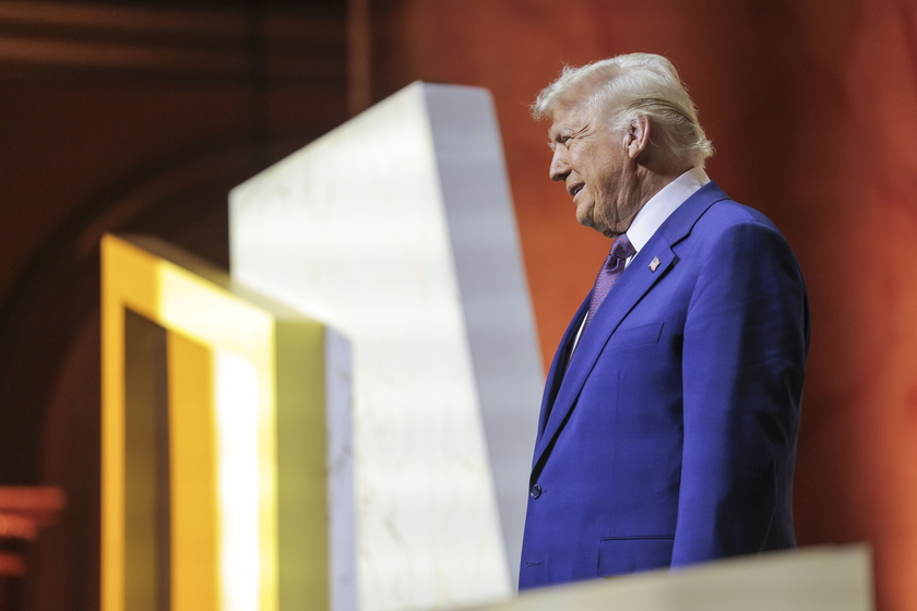 US President Donald J. Trump Addresses Republican Governors Association Meeting in Washington DC 