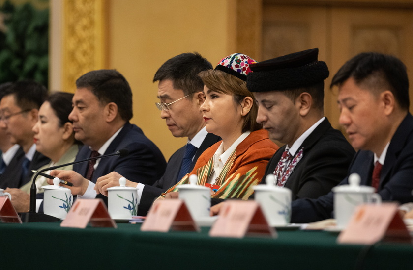 Xinjiang delegation group meeting during The Third Session of the 14th National People's Congress (NPC) of China