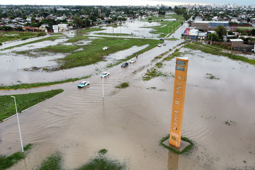 Floods after heavy rainfall in Bahia Blanca