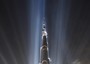 Il Burj Khalifa durante lo show