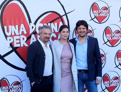 Fabio De Luigi (D) Giovanni Veronesi e Laetitia Casta