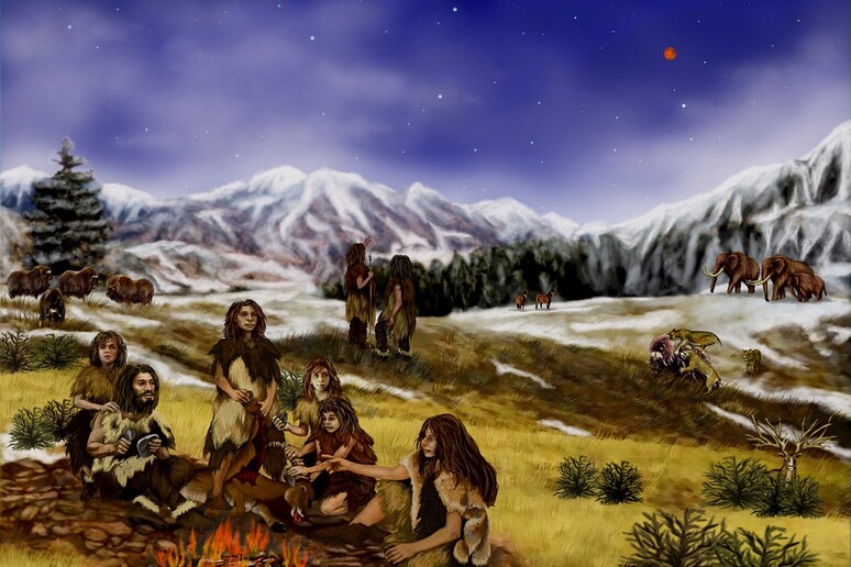 Rappresentazione artistica di un gruppo di Neanderthal (fonte: Pixabay) - RIPRODUZIONE RISERVATA