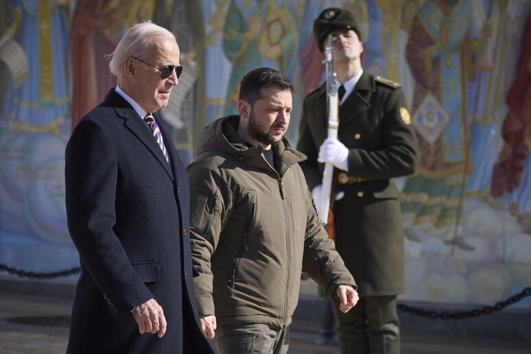 US President Biden meets Ukraine 's President Zelensky in Kyiv © ANSA/EPA