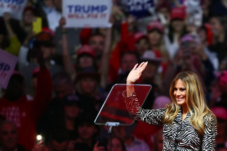 Melania Trump al comizio di Trump a New York © ANSA/AFP