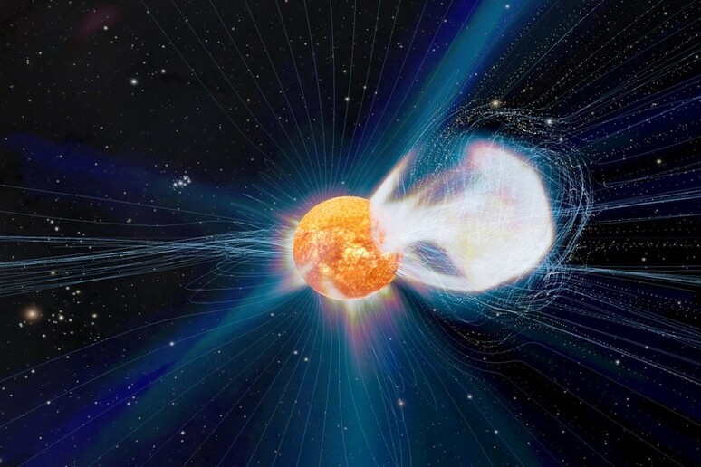 Simulazione di una tempesta solare (fonte: Caesar) - RIPRODUZIONE RISERVATA