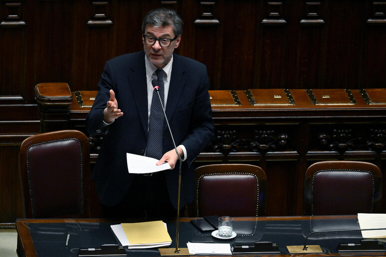 Il ministro dell 'Economia Giancarlo Giorgetti - RIPRODUZIONE RISERVATA