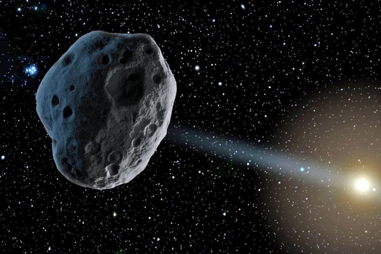 Rappresentazione artistica di un asteroide (fonte: NASA/JPL-Caltech da Wikimedia) - RIPRODUZIONE RISERVATA