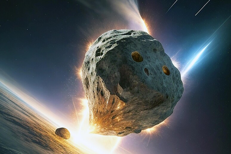 Rappresentazione artistica dell 'impatto di un asteroide sulla Terra (fonte: Pixabay) - RIPRODUZIONE RISERVATA