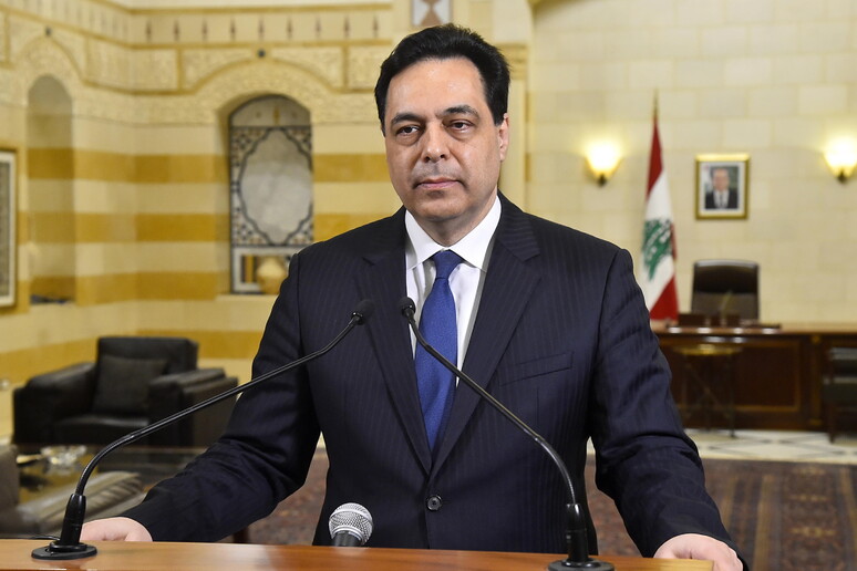 Hassan Diab all 'epoca in cui era premier del Libano - RIPRODUZIONE RISERVATA